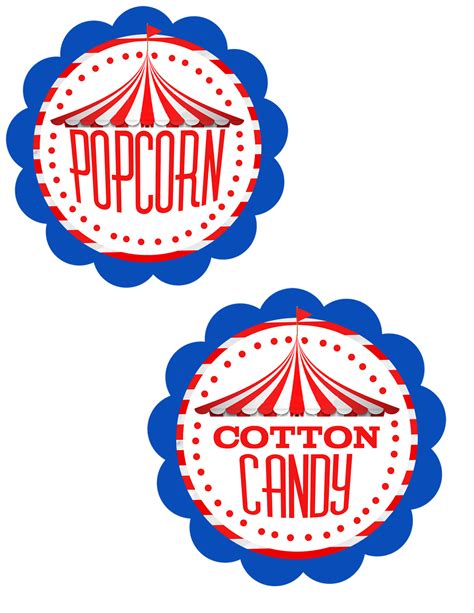 Circus Themed Party Free Printables