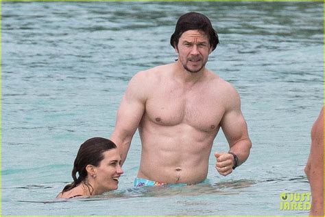 Mark Wahlberg Flashes Butt To Wife Rhea Durham In The Ocean Photo