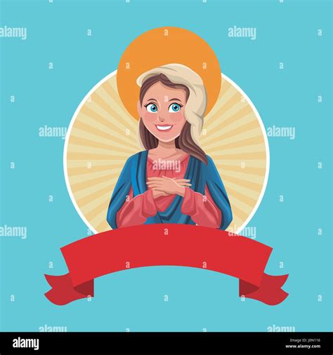 Virgin Mary Religious Sac Image Stock Vector Image And Art Alamy