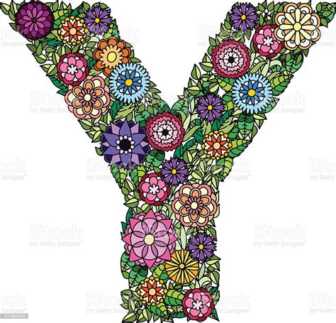 Grâce à ce petit clip ludoéduca. Doodle Flower Letter Y Stock Illustration - Download Image ...