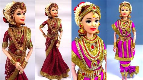 South Indian Bridal Doll Dress Making Indian Bridal Doll And Jewellery Saree Draping For