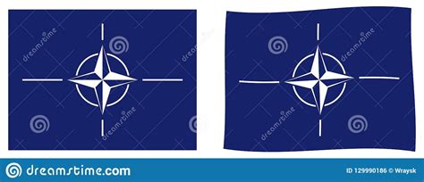 Sie besteht in der regel aus einem tuch, aber auch andere materialien, wie papier, plastik oder metall, finden verwendung. NATO NATO-Flagge Einfach Und Sligh Vektor Abbildung ...