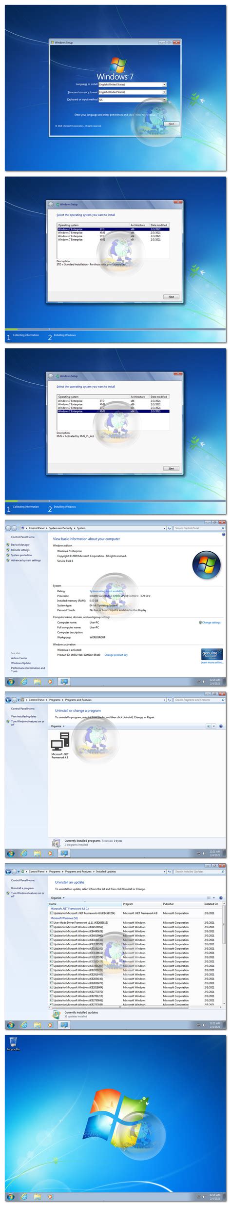 Windows 7 Sp1 Enterprise X86x64 4in1 Esd En Us Preactivated January 2021