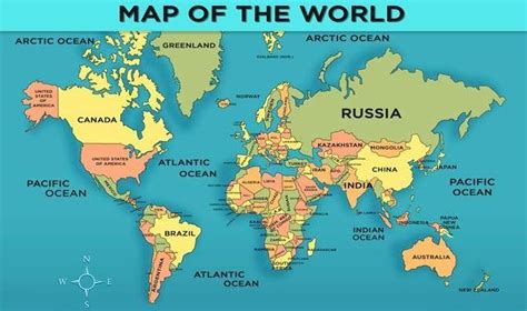 Kid Friendly World Map Printable Printable World Map With Countries