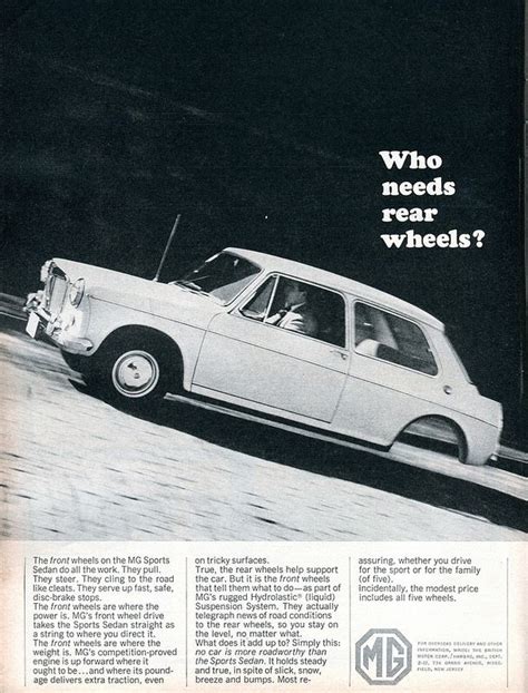 1965 Mg Sports Sedan Advertisement Road And Track March 1965 Sports