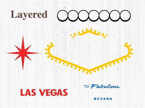Las Vegas Sign Blank Clipart Cutting Files Svg Png  Dxf Etsy Israel