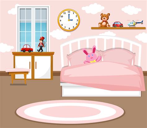 Girl Bedroom Vector Art Icons And Graphics For Free Download