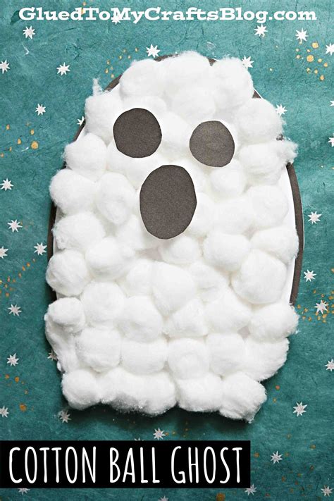 Cotton Ball Ghost Craft Idea For Kids Artofit