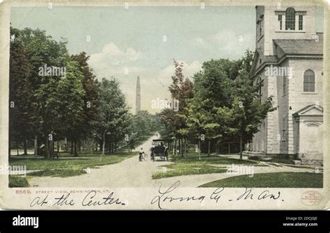 Street View Bennington Vt Still Image Postcards 1898 1931 Stock