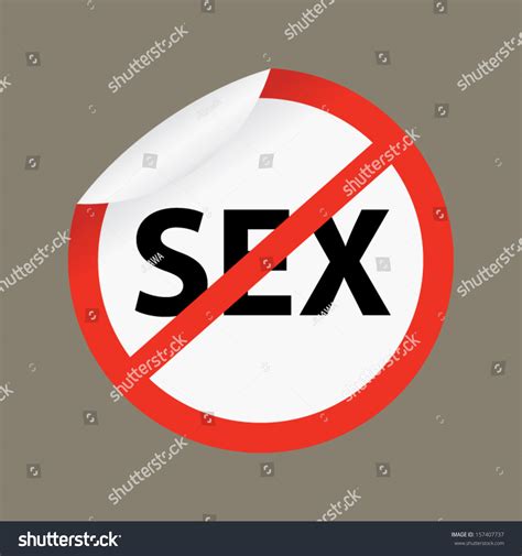 No Sex Sign Red On Gray Stock Vector Royalty Free 157407737