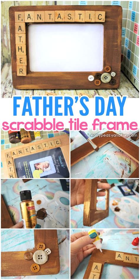 Fathers Day Scrabble Tile Frame Fathers Day Crafts Scrabble Crafts