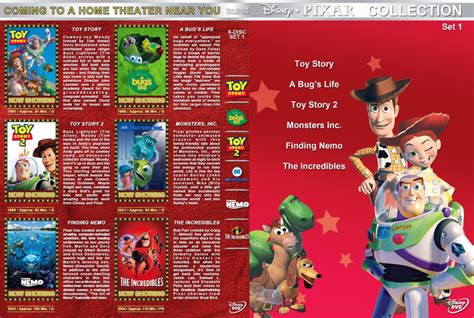 Disney Pixar Collection Set 1 1995 2004 R1 Custom Cover