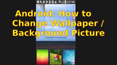 Android How To Change Wallpaper Background Picture Youtube