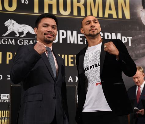 Pacquiao Vs Thurman Both Fighters Promise Big Things On July 20