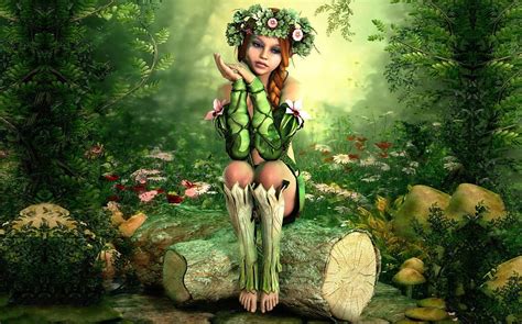 Sweet Forest Nymph Forest Nymph Enchanting Green Flowers Dreamy