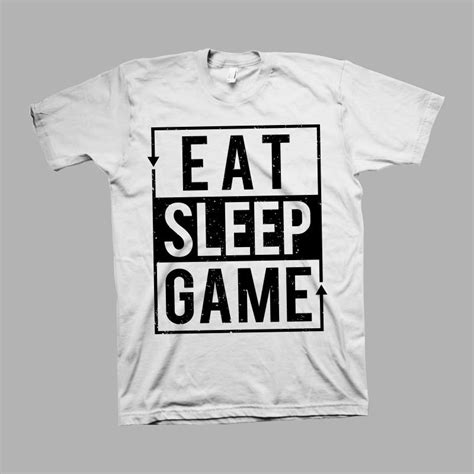 Eat Sleep Game Repeat T Shirt Design Gamer Print Svg Gaming T Shirt