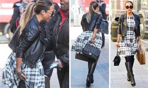 Myleene Klass Saves Her Own Dignity After Wind Pulls Up Her Pleated