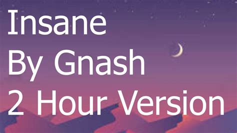 Insane By Gnash 2 Hour Version Youtube