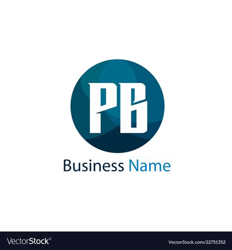 Initial Letter Pb Logo Template Design Royalty Free Vector