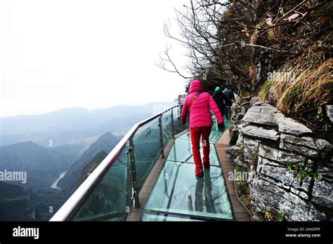 Glass Bridges Along Sections Of Tianment Mountain In Zhangjiajie In