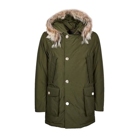 Woolrich Arctic Parka With Fur Hood Man Military Green Mascheroni Store