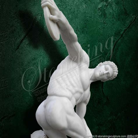 Marble Greek Statue Of Discobolus Discus Thrower For Sale Stoneking