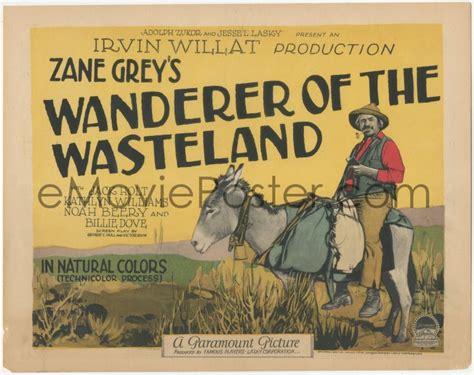 2y1068 Wanderer Of The Wasteland Tc 1924 Noah Beery