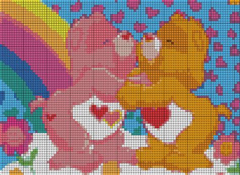 Braiding is one of the easiest way to make a bracelet, but with a metal clasp and the option for a double wrap style, this upcycled project is anything but basic. Care Bears Pattern by MaryJoMcCormic on DeviantArt