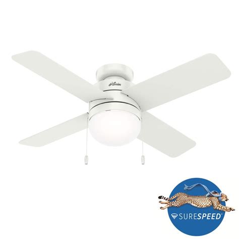 Hunter Flush Mount Ceiling Fan With Remote Shelly Lighting