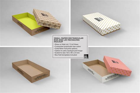Small Rectangular Box And Lid Mockup By Inc Design Studio Thehungryjpeg