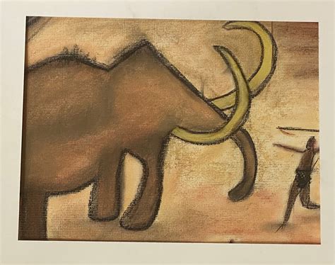 Stone Age Woolly Mammoth Pastel Painting Stone Age Cave Art Etsy New Zealand