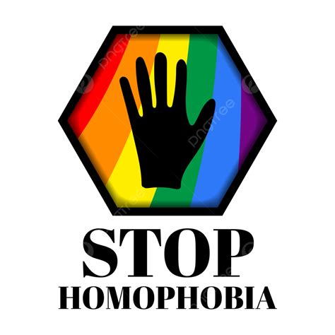 Stop Homophobia Vector Palm With Lgbt Flag Background Stop Homophobia