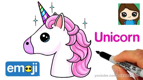 How To Draw A Unicorn Emoji Easy Youtube