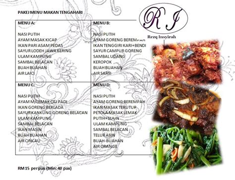 See more ideas about menu, food, recipes. Pilihan Anda Keutamaan Kami: PAKEJ MENU MAKAN TENGAHARI ...