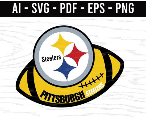 Pittsburgh Steelers Ball Svg Png Ai Eps Pdf Nfl Sports Logo Etsy