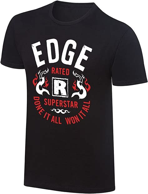 Wwe Edge Rated R Superstar Vintage T Shirt Black 2xl Amazonca