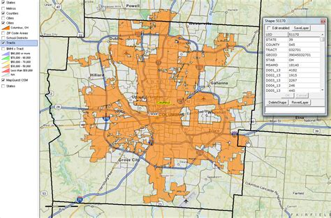 Columbus City Limits Map