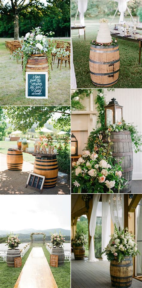 2017 Trending Wine Barrel Inspired Country Wedding Ideas