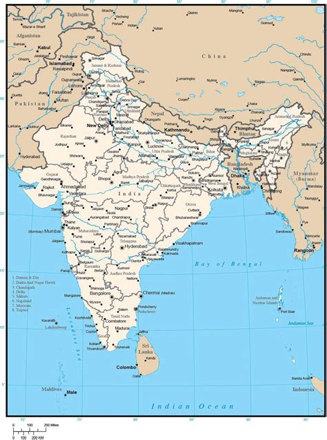 India Map With Cities And States Verjaardag Vrouw 2020