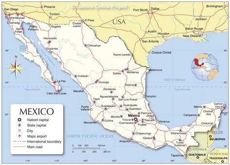 Mapa De Mexico Con Sus Estados