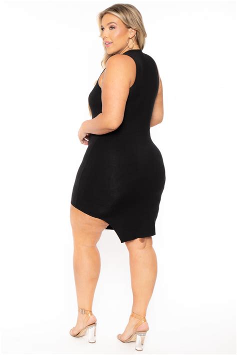 Plus Size Nicki Mesh Dress Black Curvy Sense