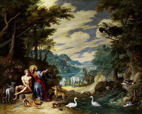 The Creation Of Adam In The Garden Of Eden — Jan Brueghel The Younger