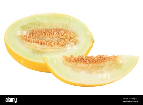 Honeydew Melon Slice Sliced Fresh Fruits Fruit Vegan Summer Isolated On