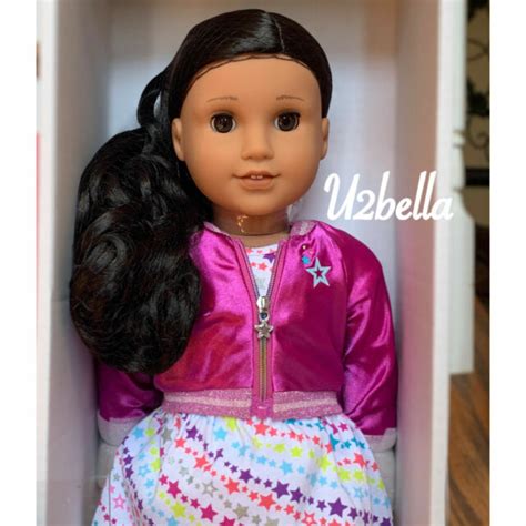 American Girl Doll 82 Truly Me And Book Medium Skin Curly Hair Brown Eyes