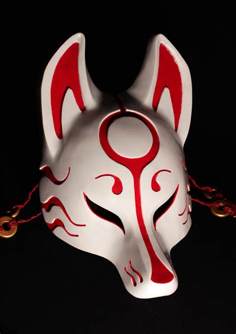 Fox Mask Kitsune Mask Cosplay Costume Japanese Mask Animal Etsy
