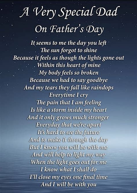 A Very Special Dad Father S Day Memorial Graveside Funeral Poem