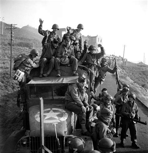 Us Army Troops Rejoice Upon Reaching Italian Soil After Their
