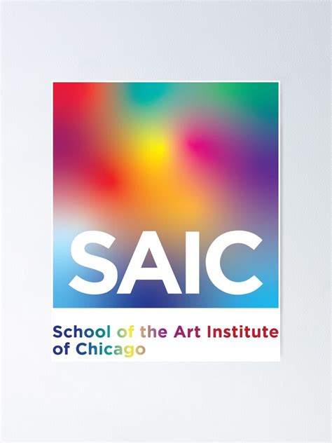 School Of The Art Institute Of Chicago Rainbow Gradient Logo Poster