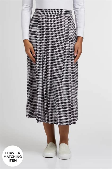 Houndstooth A Line Skirt 3xl Multi Miladys