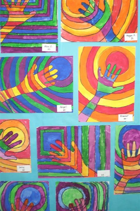 Art With Mrs Hurley Warm And Cool Hands Third Grade Art